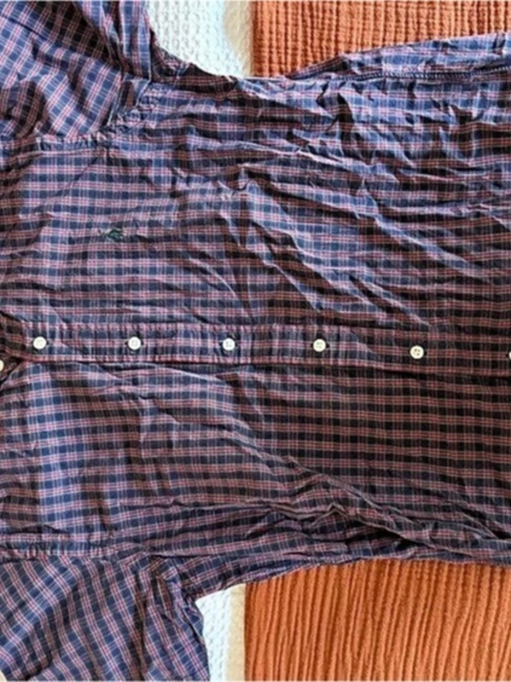 Ralph Lauren Plaid Button Down in Blue & Red Size Small